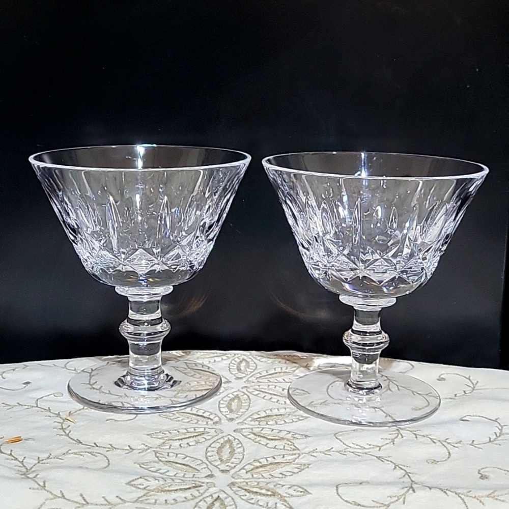 Champagne/tall sherbert crystal glasses - set of 2